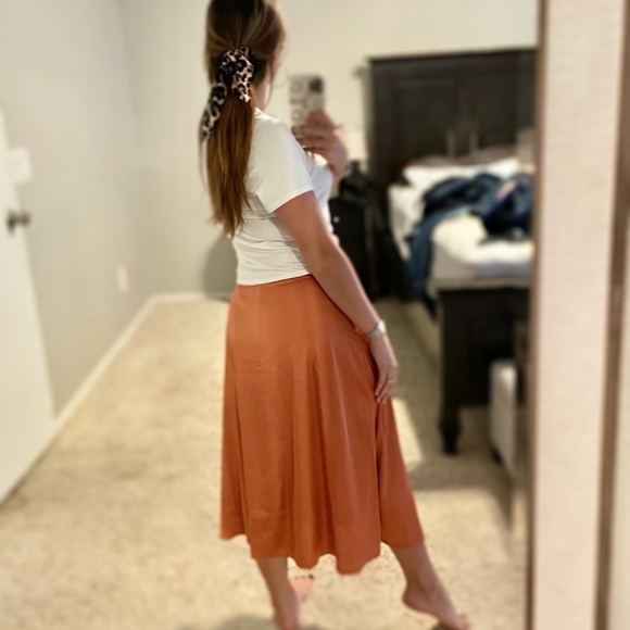 NWT Pink Satin Skirt - Picture 6 of 6